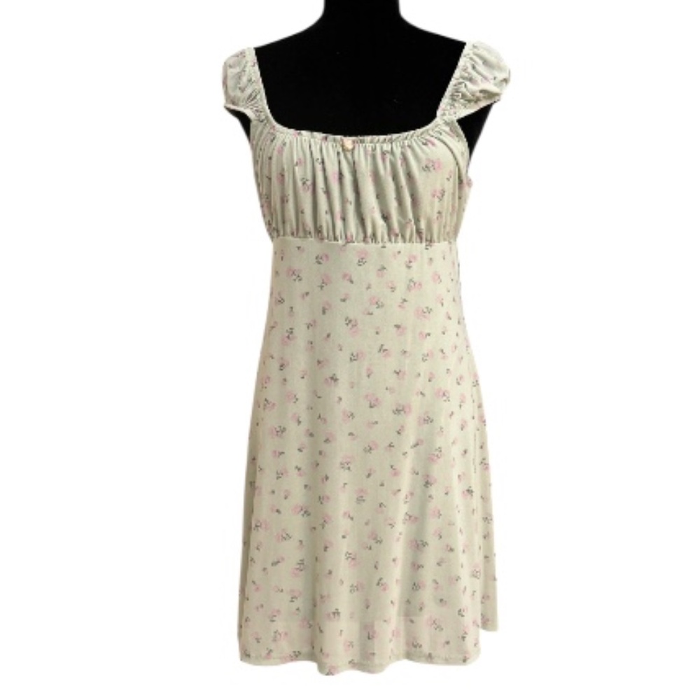 🌸 Hippie Rose Floral Babydoll Dress – Size Large